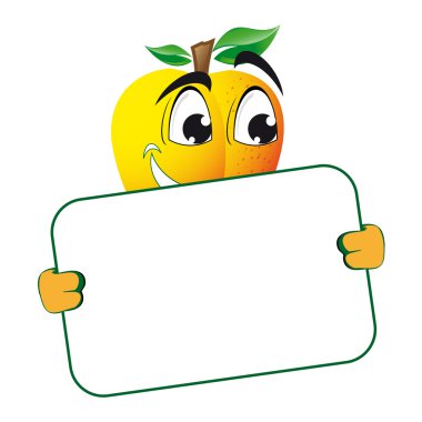 Kayısı meyve soyut etiket