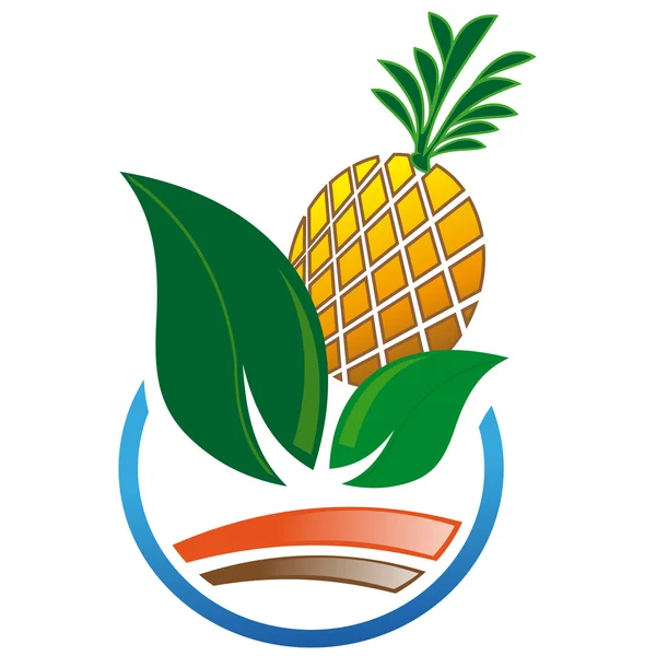 Icono abstracto de fruta de piña — Vector de stock