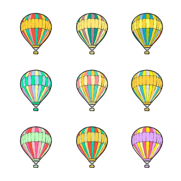 Vintage air balloon flat vector print design