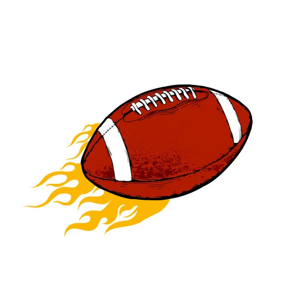 Американський дизайн футбольного м'яча, регбі знак — стоковий вектор