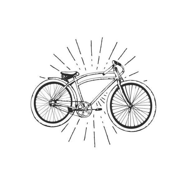 Antiguo emblema de bicicleta — Vector de stock