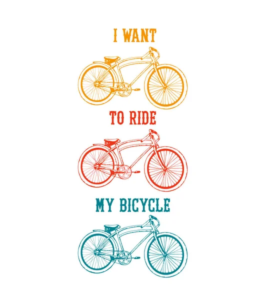 Ancien emblème de vélo — Image vectorielle