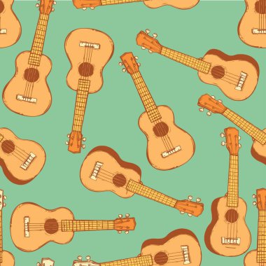 Hawaii gitarı dikişsiz desen, gitar gitar.