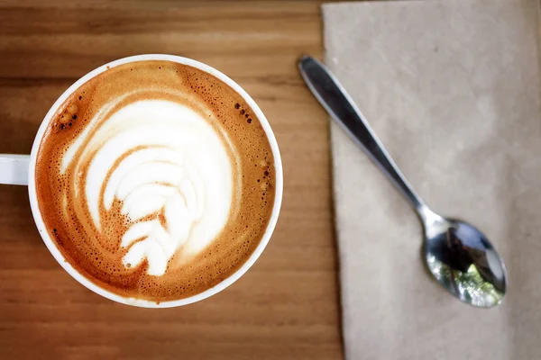 Gorąca kawa latte — Zdjęcie stockowe