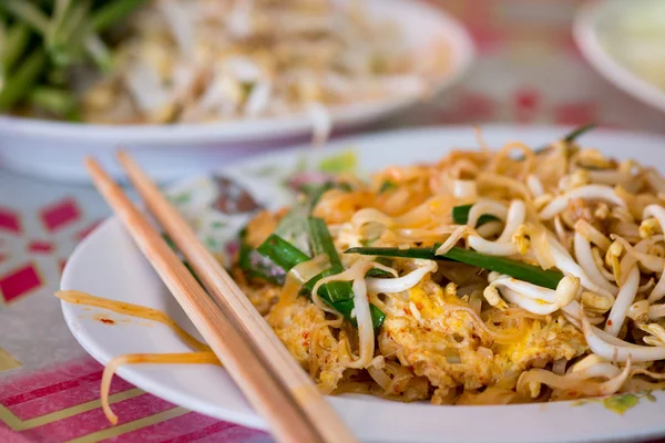 Stir fried rice noodles or Pad Mee Korat — Stock Photo, Image