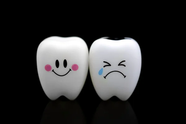 Dente sorriso e piangere emozione — Foto Stock