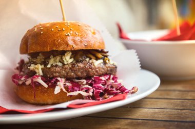 Lezzetli hamburger sandviç