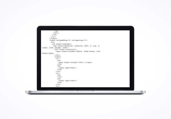 Eenvoudige HTML-code — Stockfoto