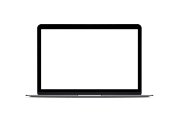 Moderne laptopcomputer op wit wordt geïsoleerd — Stockfoto