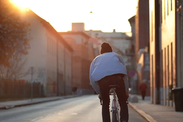 Cycliste urbain — Photo