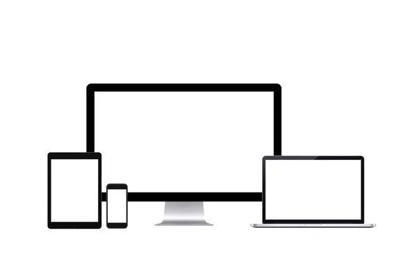 Sammlung moderner Computer und mobiler Geräte — Stockfoto