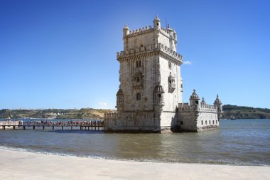 Belem Kulesi Lizbon, Portekiz Tagus Nehri üzerinde