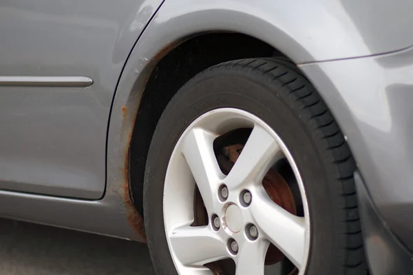 Closeup image of car rust — Stock Photo, Image