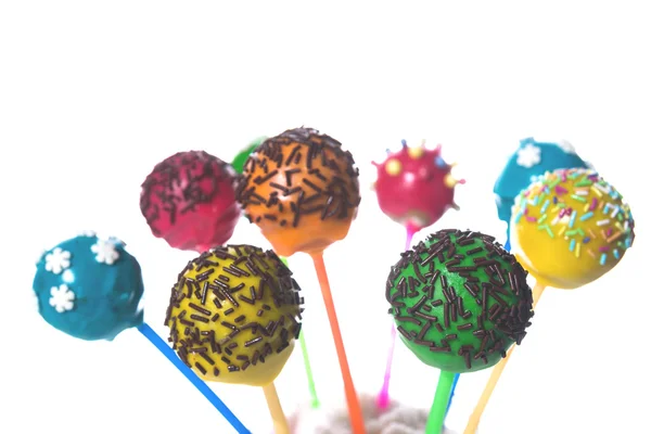 Chutný dezert - barevné cakepops — Stock fotografie