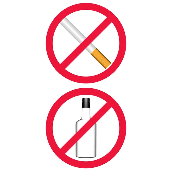 Не курить и не пить. — стоковый вектор
