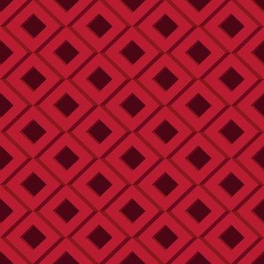 Volumetrik eşkenar dörtgen deseni. Bordo ve kırmızı renklerle. Duvar kağıdı ve arkaplan.