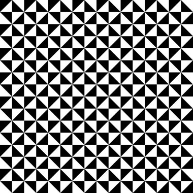 Geometrik desen. Elementler siyah ve beyaz kareler şeklinde yaratılmıştır..