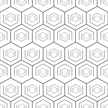 Örüntü beyaz arkaplandaki altıgenlerden yapılmış..