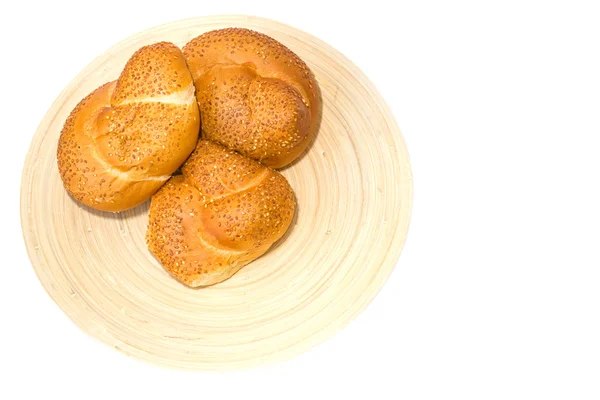 Fresh buns for breakfast — Stock Photo, Image