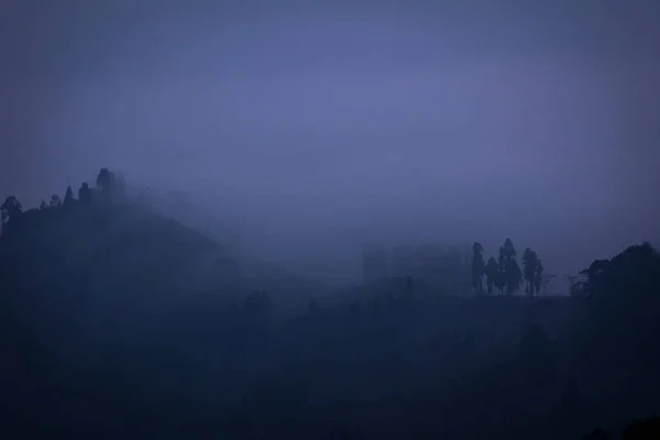 Uma Noite Surreal Takdah Uma Bela Aldeia Himalaia Distrito Darjeeling — Fotografia de Stock