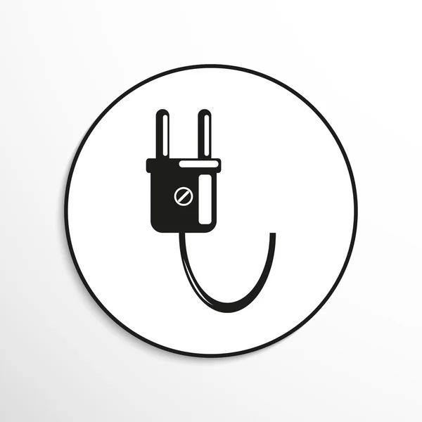 Enchufe eléctrico. Icono del vector . — Vector de stock