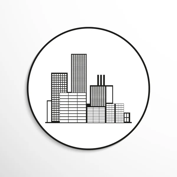 La ville. Icône vectorielle . — Image vectorielle