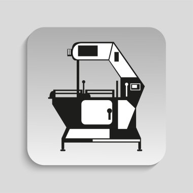 Endüstri/sanayii donatımı. Makine. Vektör simgesi.