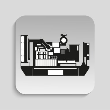 Endüstri/sanayii donatımı. Makine. Vektör simgesi.