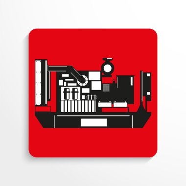 Endüstri/sanayii donatımı. Makine. Vektör simgesi.