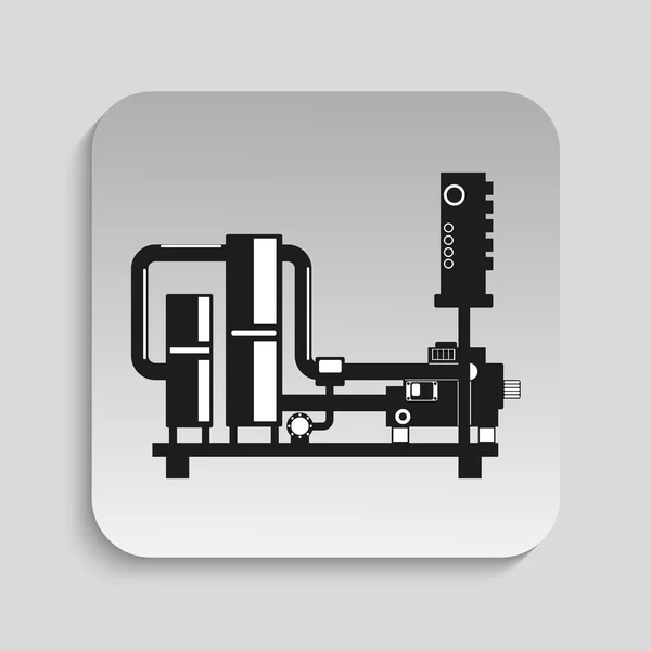 Equipo industrial. Máquina. Icono del vector . — Vector de stock