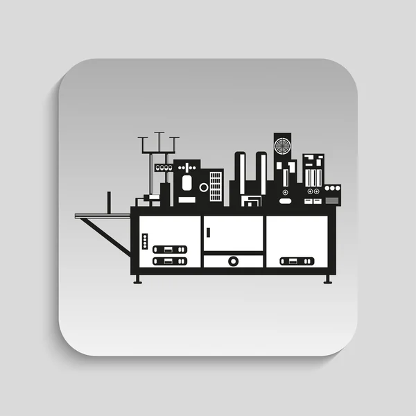 Equipo industrial. Máquina. Icono del vector . — Vector de stock