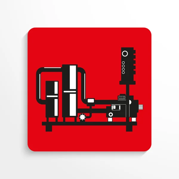 Equipo industrial. Máquina. Icono del vector . — Vector de stock