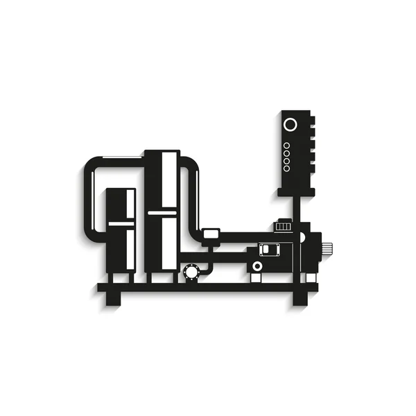 Attrezzature industriali. Macchina. Icona del vettore . — Vettoriale Stock