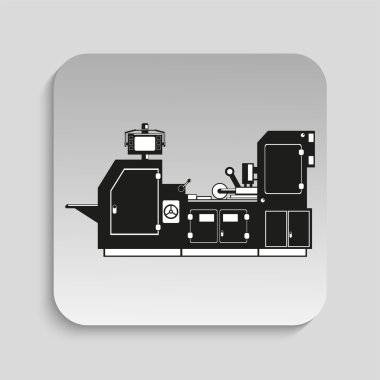 Endüstri/sanayii donatımı. Makine. Vektör simgesi.