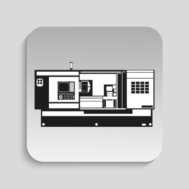 Endüstri/sanayii donatımı. Makine. Vektör simgesi.