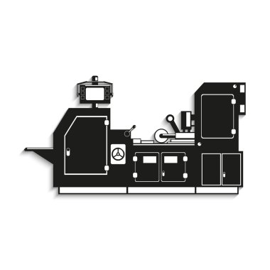 Endüstri/sanayii donatımı. Makine. Vektör simgesi.