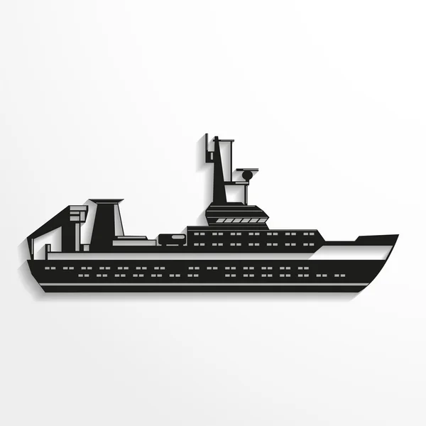 Barco oceánico. Ilustración vectorial . — Vector de stock