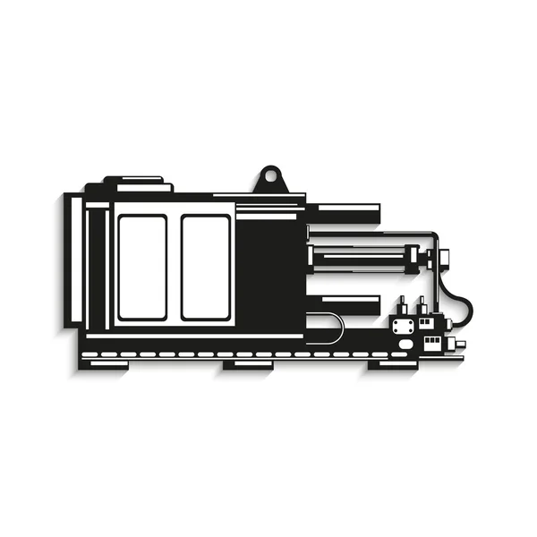 Equipo industrial. Máquina. Icono del vector . — Vector de stock