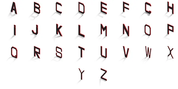 Las letras del alfabeto latino. Ilustración vectorial . — Vector de stock