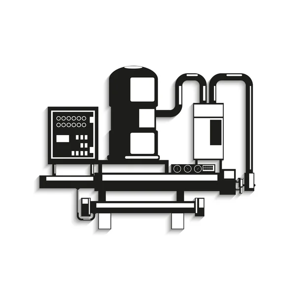 Equipo industrial. Máquina. Icono del vector . — Vector de stock