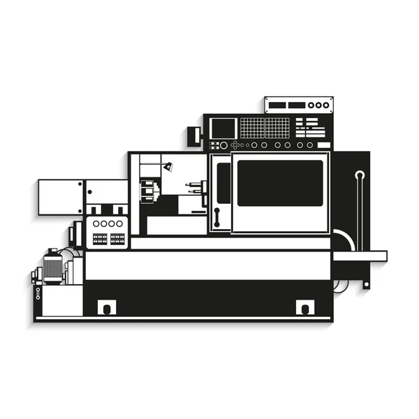 Equipo industrial. Máquina. Icono del vector . — Vector de stock