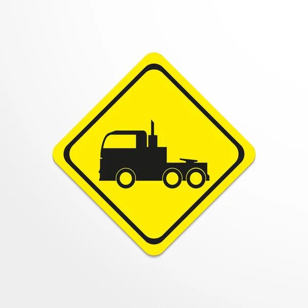 Vrachtwagen. Zwarte vector pictogram — Stockvector