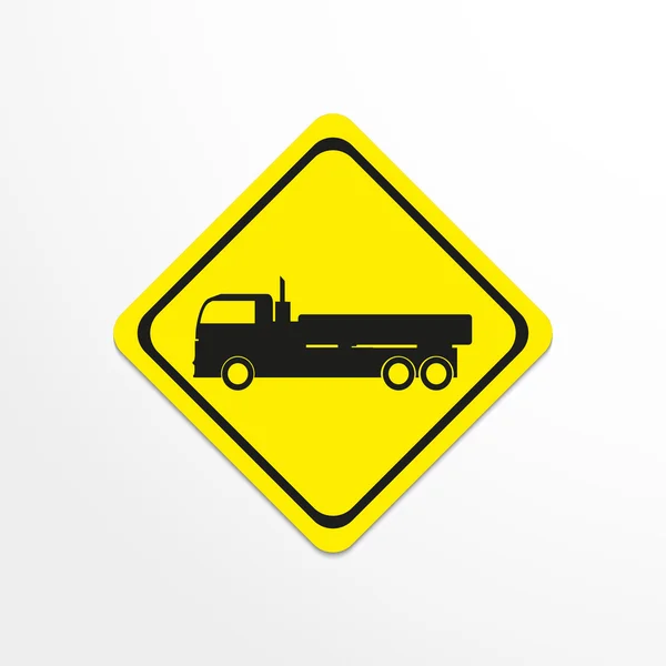 Truck. Black vector icon — Stock Vector