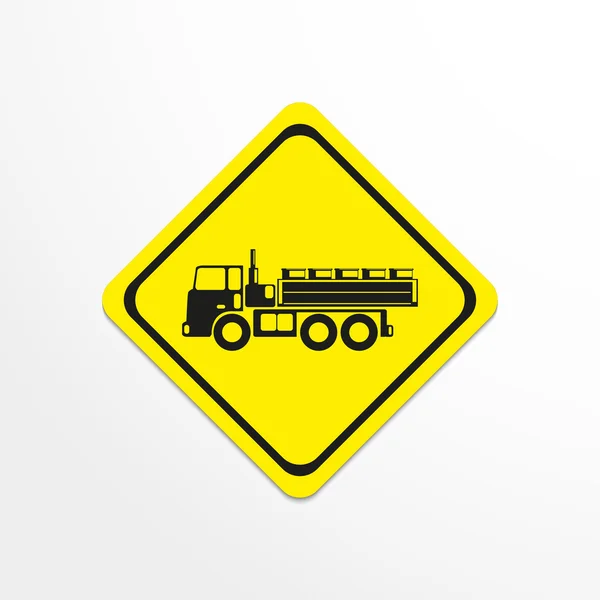 Vrachtwagen. Zwarte vector pictogram — Stockvector