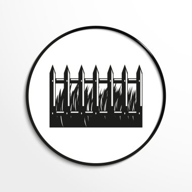 Dekoratif bir çit. Vektör simgesi.