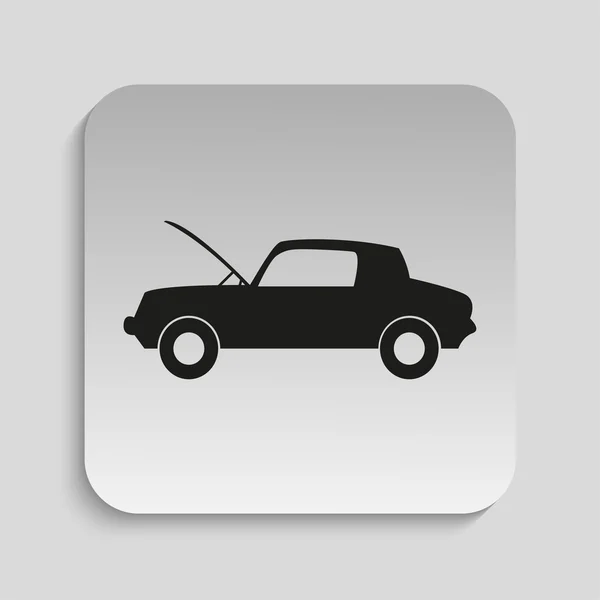 The car at the service station. Vector icon. — Stock Vector