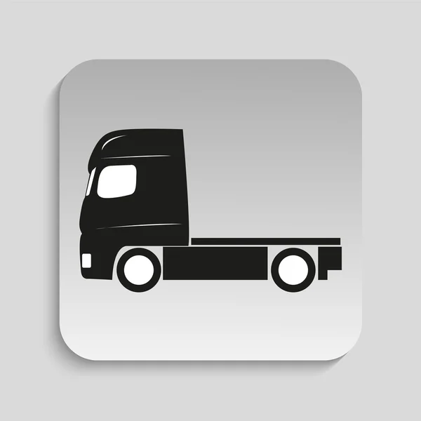 Vrachtwagen. Zwarte vector pictogram — Stockvector