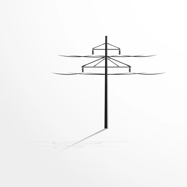 Mast mit Drähten. Vektorillustration. — Stockvektor