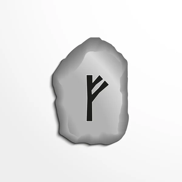 Antike Rune auf dem Stein. Vektorillustration. — Stockvektor