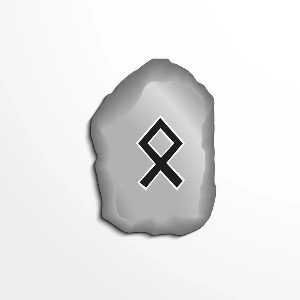 Oude rune op de steen. Vectorillustratie. — Stockvector